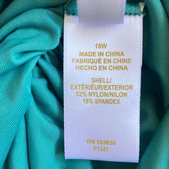 Anne Cole NWT Bikini Bottom Size 18W Ocean Green Teal 3-Way Convertible - Picture 8 of 11